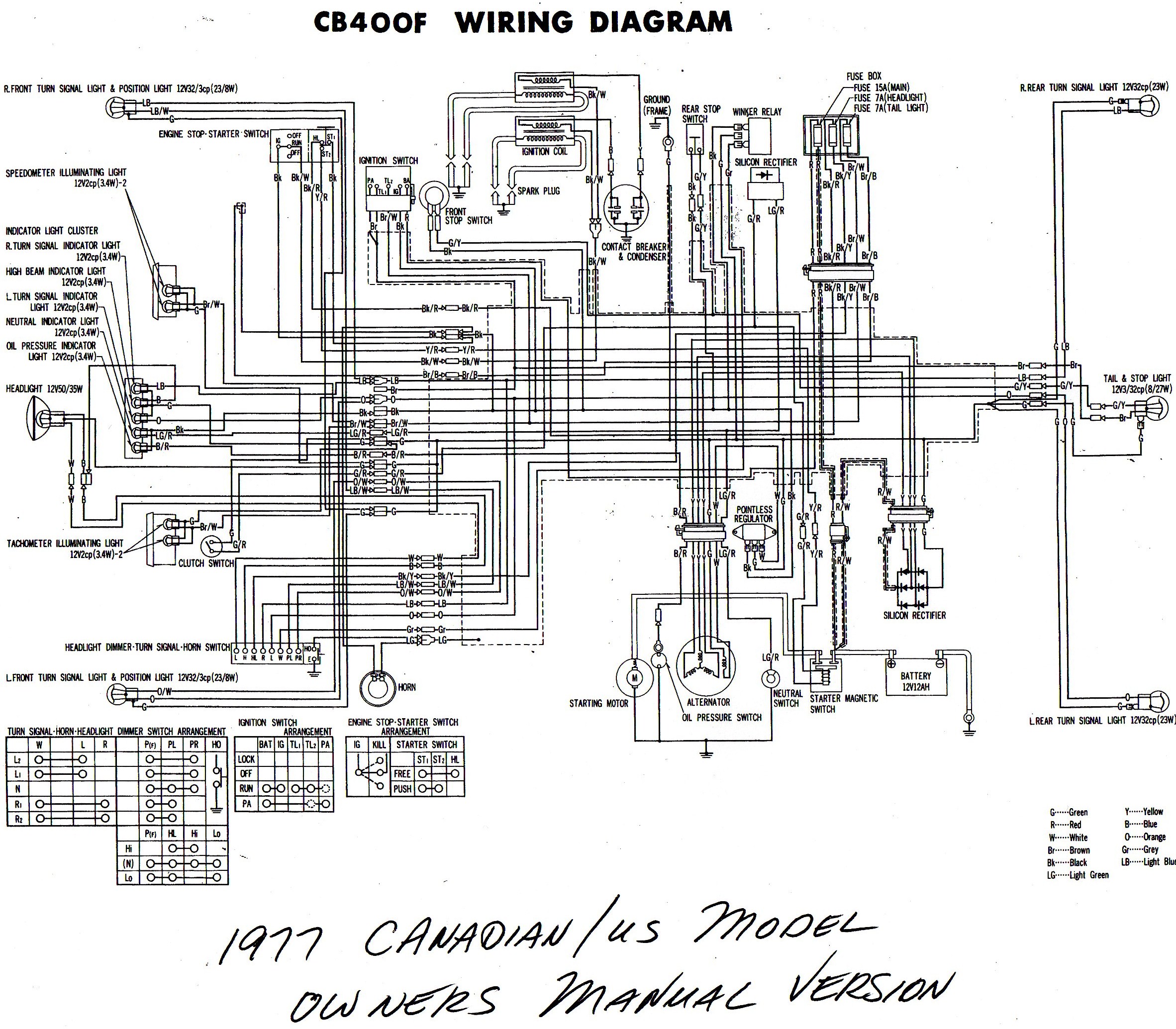 Honda cb400f wiring diagram #5