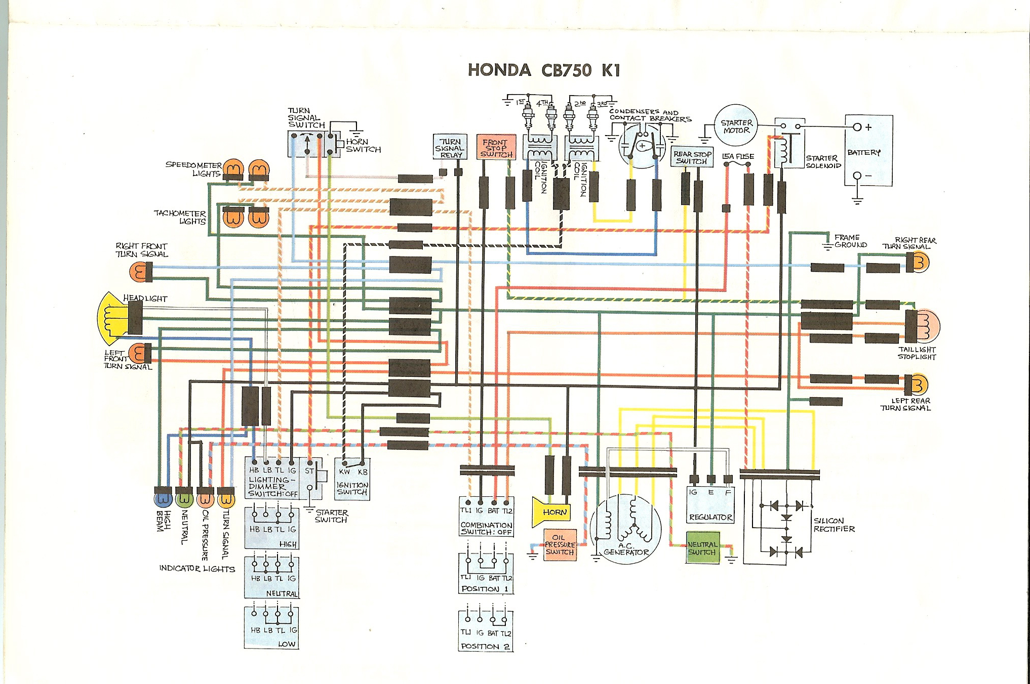 1976 Honda cb750 wiring harness #6