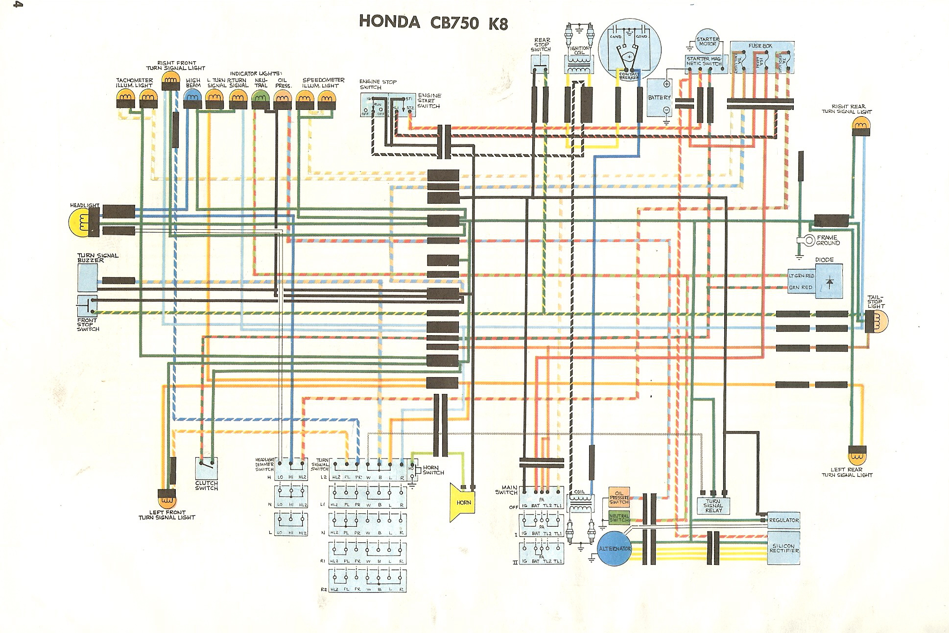 1978 honda cb750 wiring diagram Idea